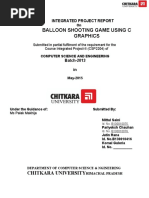 Balloon Shooting Game Using C Graphics: Integrated Project Report