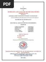 Modelling and Analysis of Portable Hydro Power Plant