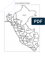 Observa El Mapa Del Perú y Colorea Solo El Departamento de Arequipa