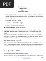 12 Physics Notes Ch07 Alternating Current