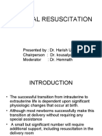 Neonatal Resuscitation: Presented By: Dr. Harish Uppala Chairperson: Dr. Kousalya Moderator: Dr. Hemnath