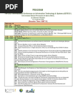 Program: The 2021 International Conference On Information Technology & Systems (ICITS'21)