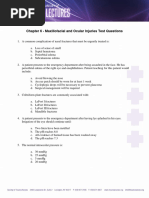 Chapter 6 - Maxillofacial and Ocular Injuries Test Questions