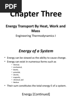 Chapter Three: Energy Transport by Heat, Work and Mass