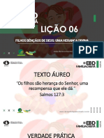 Lição 6 Filhos, Bençãos de Deus