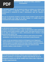 Descripción de Una Distribución. Medidas de Formas. Asimetrías y Apuntamiento