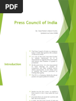 Press Council of India: By:-Satya Prakash - Adjunct Faculty, Symbiosis Law School, NOIDA