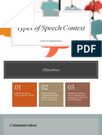 Types of Speech Context