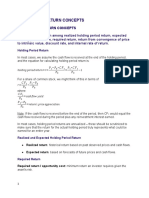 Reading 25 - Return Concepts