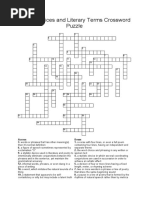 Poetic Devices and Literary Terms Crossword Puzzle