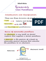 Removable: Dental Prosthesis