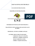 DIAGNÓSTICO SITUACIONAL DE SALUD BUCAL EN EL PERÚ. Monografía. Final