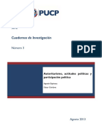 Autoritarismo, Actitudes Políticas y Participación Política - Cordova - Espinoza