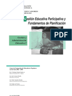 Gestion Educativa Participativa y Fundamentos de Planificacion