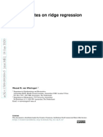 Lecture Notes On Ridge Regression