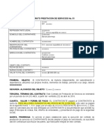 MODELO CONTRATO PRESTACION DE SERVICIOS No