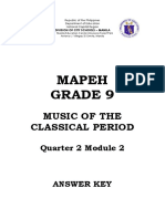 MAPEH-GRADE-9-L Music - 2020 Answer Key