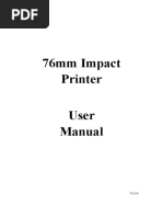 Manual Printer Dotmatrix 76mm Impact Printer User Manual V1.0.76