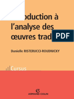 Introduction À Lanalyse Des Oeuvres Traduites by Danielle Risterucci Roudnicky