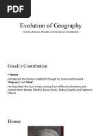 Evolution of Geography: Greeks, Romans, Muslims and European Contribution