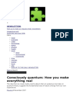 Consciously Quantum: How You Make Everything Real: Newsletters