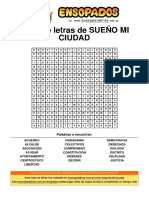 Sopa de Letras de Sueño Mi Ciudad