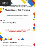 1 DILG BLGD Overview National Roll-Out On LGU DTPs