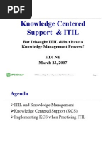 Knowledge Centered Support & ITIL