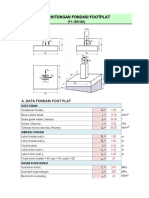 Perhitungan Fondasi Footplat: A. Data Fondasi Foot Plat