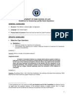 Guidelines For Answering Law and Bar Exam Questions As of August 08 2020-1