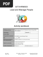 SITXHRM003 - Lead and Manage People Activity Workbook