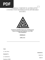 FINAL - Thermal Comfort in Alternative Construction Materials For Affordable Housing