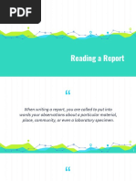 Reading A Report