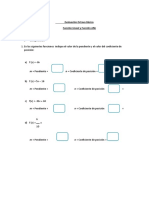 Evaluacion Matematicas Funciones