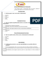 Questionário de Avaliação Do Treinamento