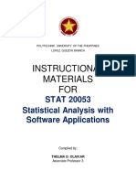 Statistical Analysis With Software Applications BSA PDF