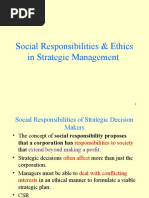 Social Responsibilities & Ethics in Strategic Management