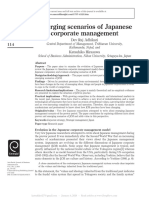 Emerging Scenarios of Japanese Corporate Management