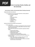 Chapter 6: Partners in Learning: Parents, Families, and The Community