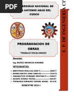 Gestion de Cronograma