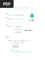 Density and Volume