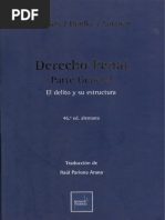 Derecho Penal Parte General El Delito y Su Estructura Wessel