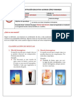 Guía 4 C. Nat - Mezclas Homogeneas y Heterogeneas Grado 4