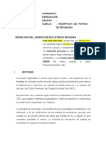 Señor Juez Del Juzgado de Paz Letrado de Paiján