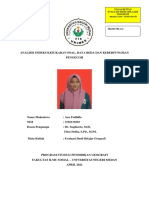 TR 8 - AYU FADHILLA - Kesukaran Soal, Daya Beda Dan Pengecoh