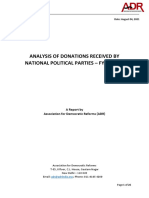 English - Analysis of Donations Declared by National Parties - FY 2019 - 20