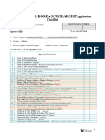 2021 Global Korea Scholarship: Application Checklist