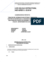 Memoria de Calculo de Pase Aereo de L 20M