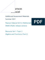 Algebra and Functions 2 QP