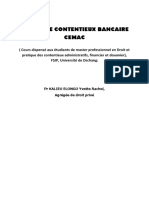 CONTENTIEUX BANCAIRE CEMAC en Ligne Bon